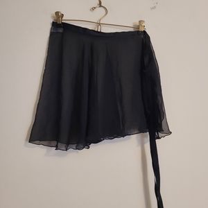 Watercolor Dancewear Mesh Skirt Black Tie
